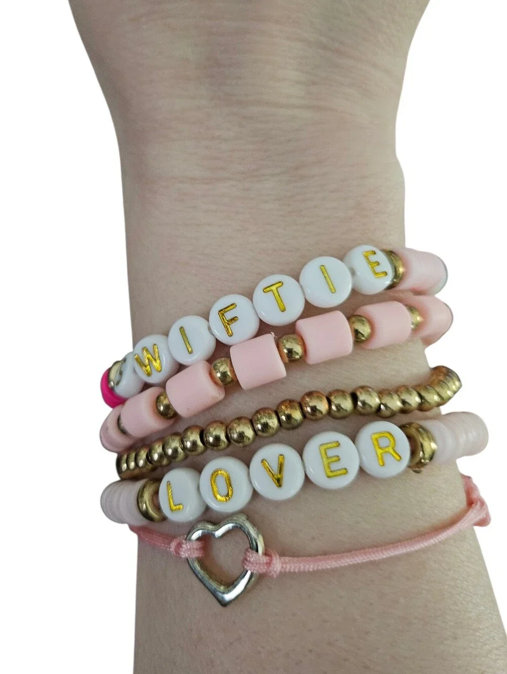 5 PC Taylor Swift Stackable Bracelet Set - Picture 6 of 7